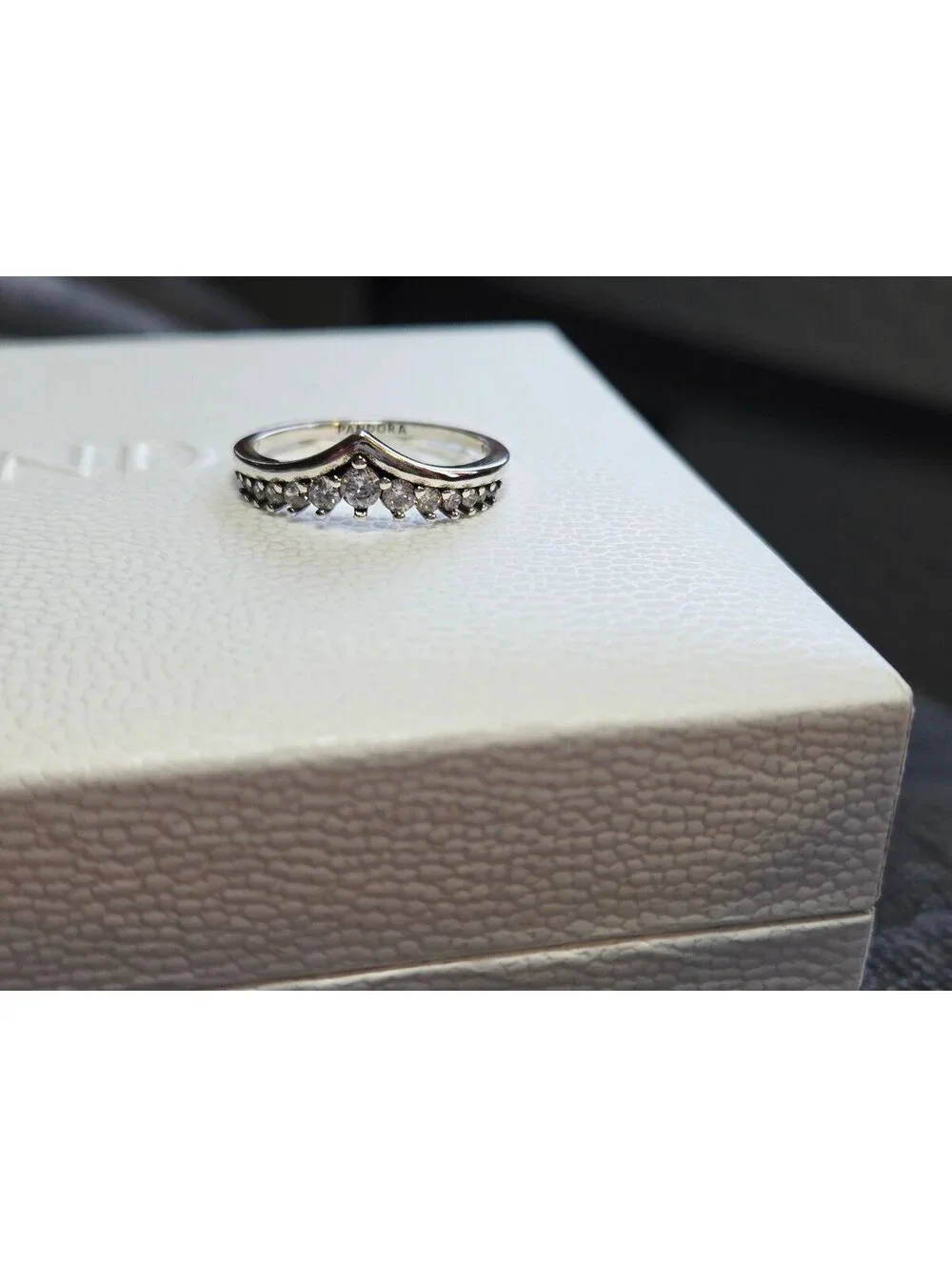 Pandora s925 ale cubic zirconia princess ring
